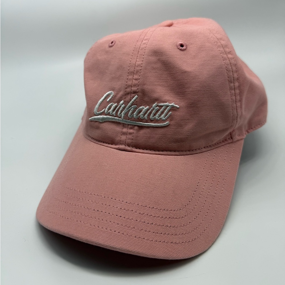 Carhartt Womens Canvas Script Graphic Hat Baseball Cap Pink - Picture 2 of 4